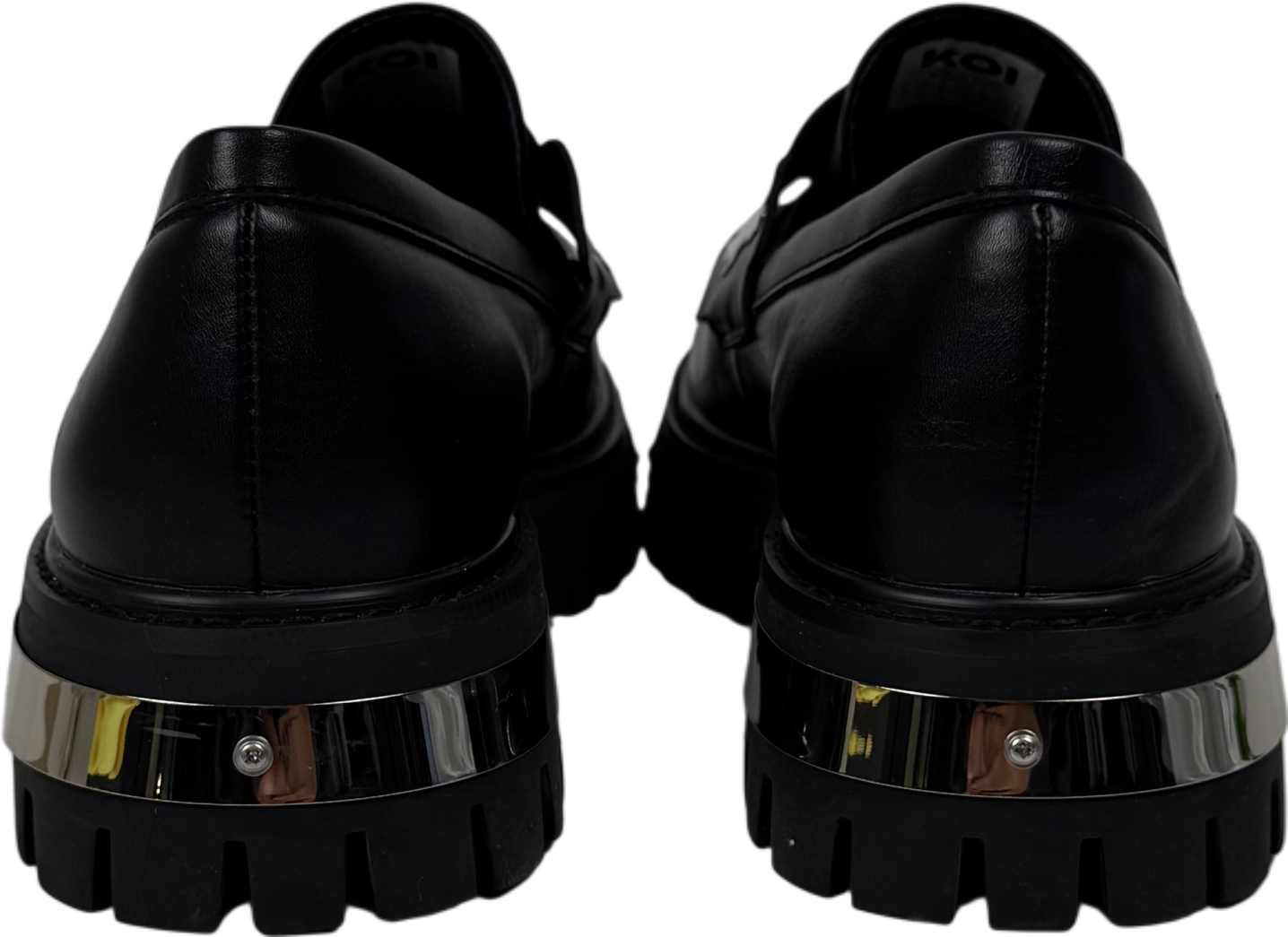 Koi Footwear Black My Metal Men's Loafers UK 9 EU 43 👞