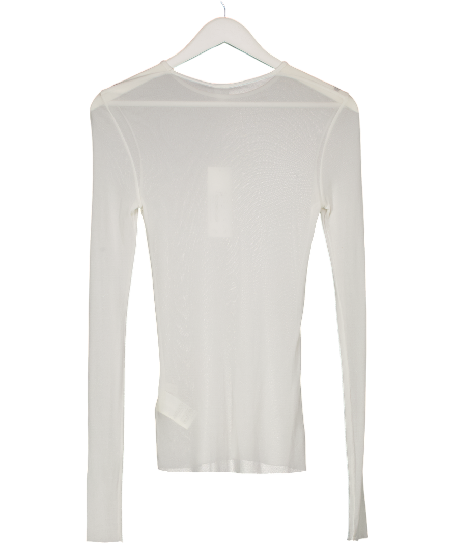 Arket Cream Sheer Silk Top UK S