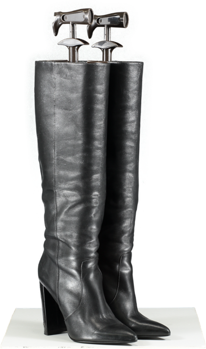 Naked Wolfe Black Leather Heeled Boots UK 3 EU 36 👠
