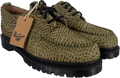 Dr Martens Green Lowell Hair On Leather Moc Toe Shoes UK 10 EU 44