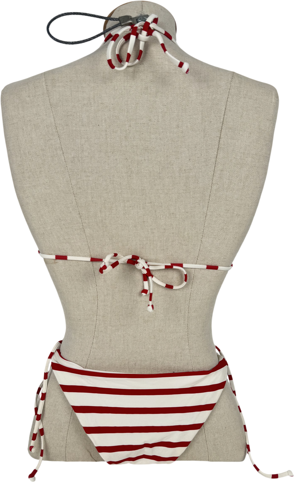 WeWoreWhat Red And White Striped Bikini Set UK S