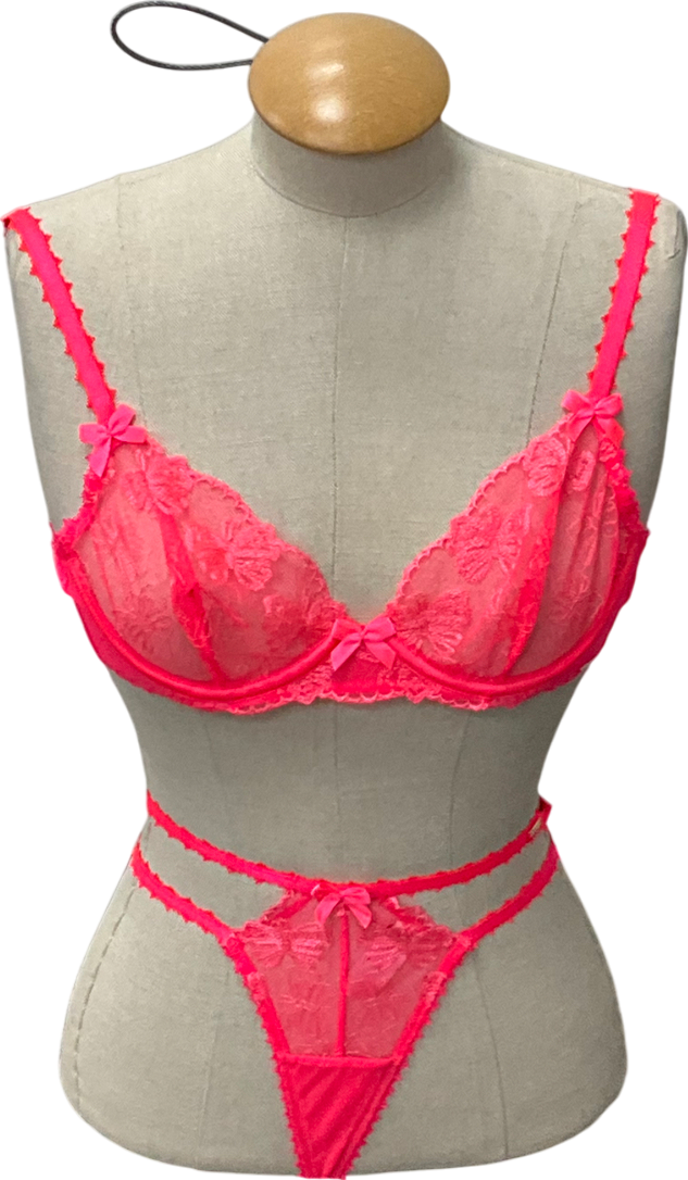 boux avenue Delanie Plunge Bra Set Pink Mix UK 8