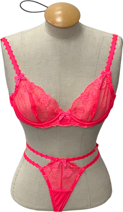 boux avenue Delanie Plunge Bra Set Pink Mix UK 8