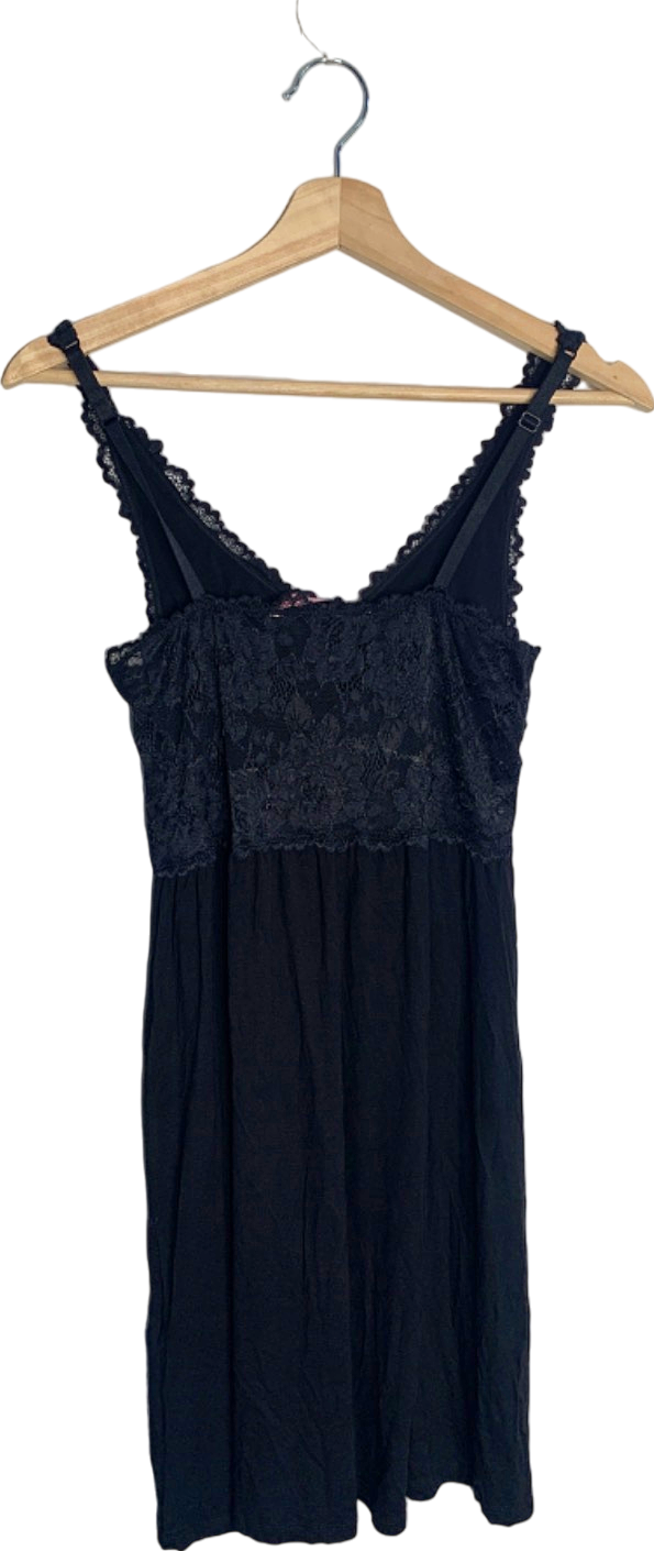 Hunkemöller Black 3D Lace Slip Dress SZ  M