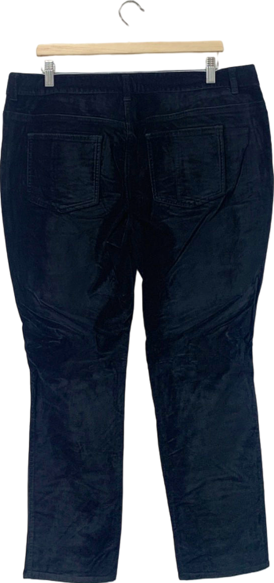 Boden Black Velvet Trousers UK 18 R