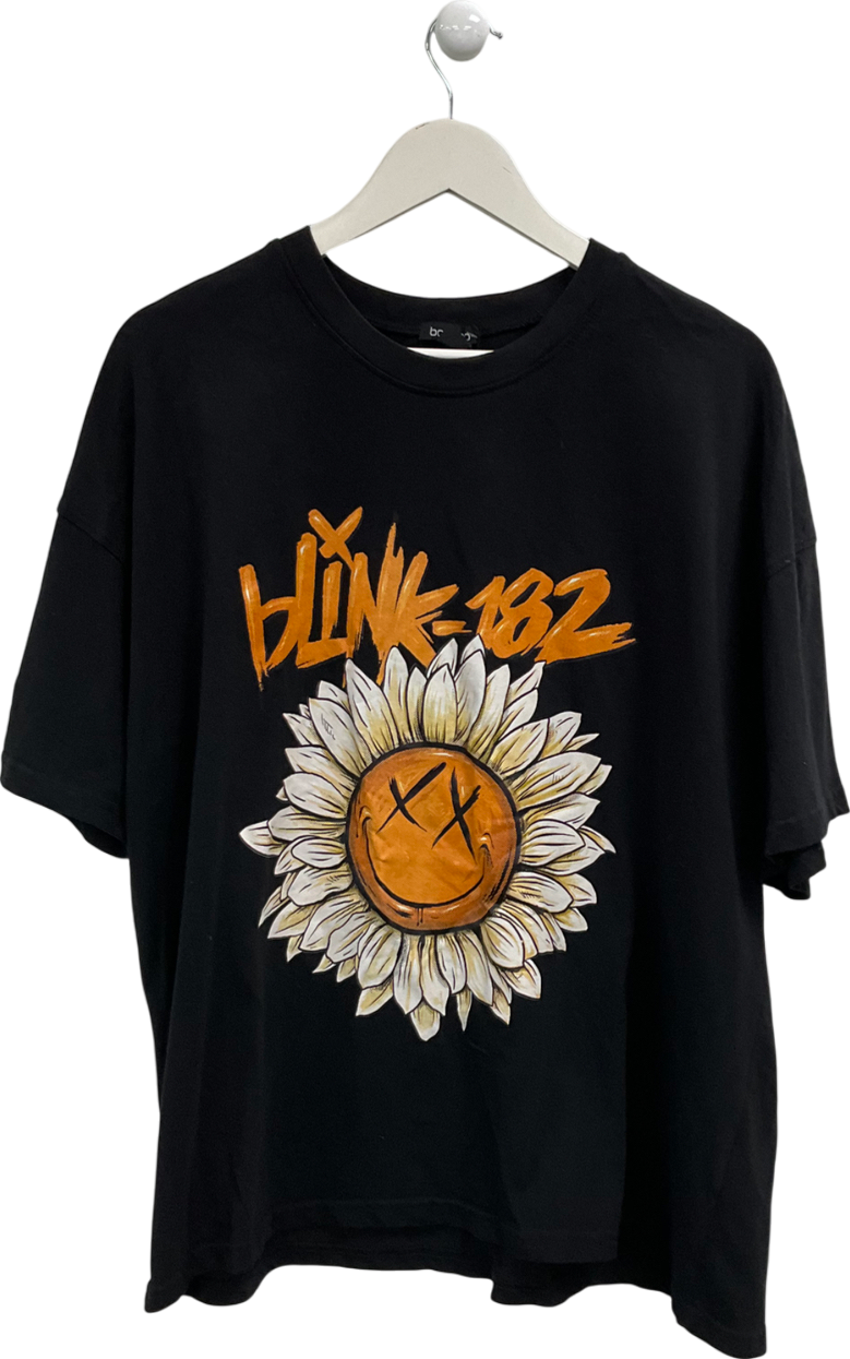 boohoo Black Blink 182 T-shirt UK 12