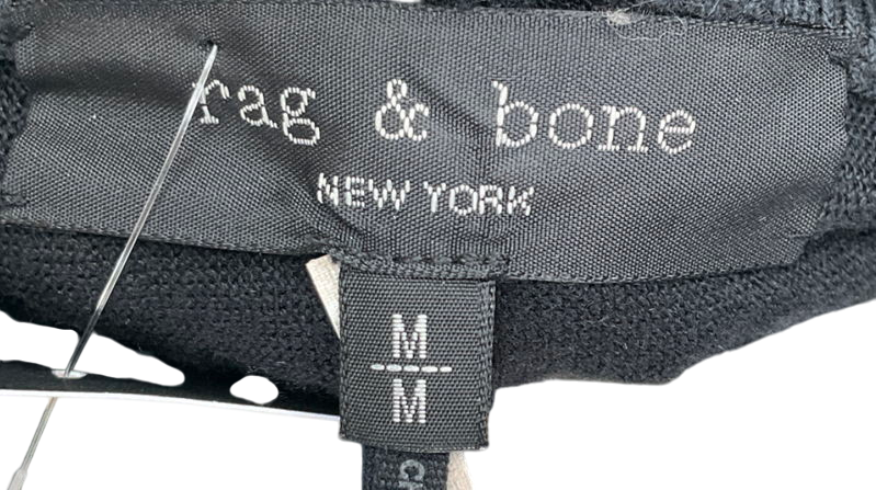 Rag & Bone Black Downing Relaxed Fit Cashmere Sweater UK M