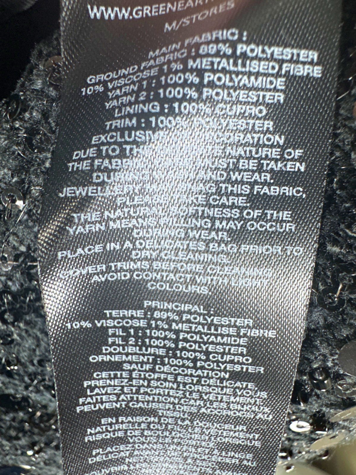 Self-Portrait Black Sequin Cutout Mini Dress UK 10