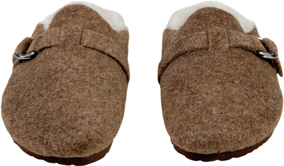 MINT VELVET Felt Clog Slipper - Brown UK 7 EU 40 👠