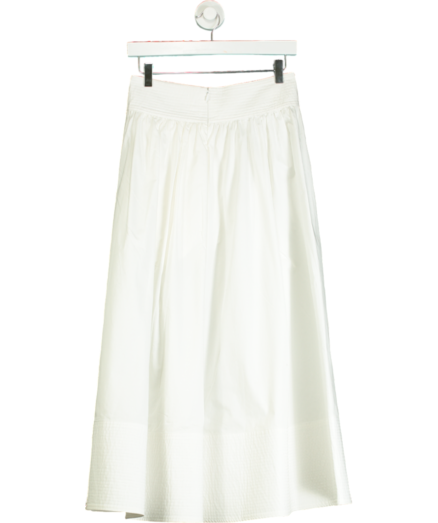 CO White Full Skirt With Stitch Detail UK S