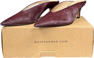 Dune Purple Decisive Leather High Vamp Mule UK 5 EU 38