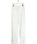 Cloeys White Satin Cargo Trouser UK S