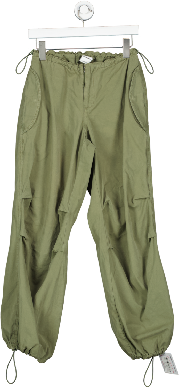 Urban Outfitters Green Khaki Baggy Tech Pants UK XS