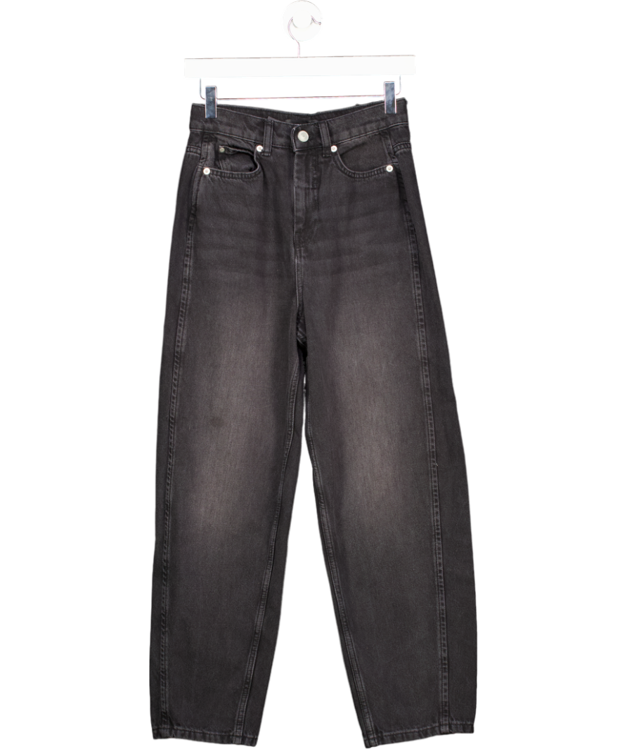 Whistles Black High Rise Barrel Leg Jeans W26