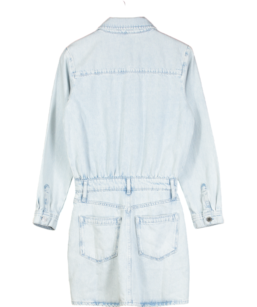 REISS Blue Vienna Denim Mini Dress In Indigo UK 6