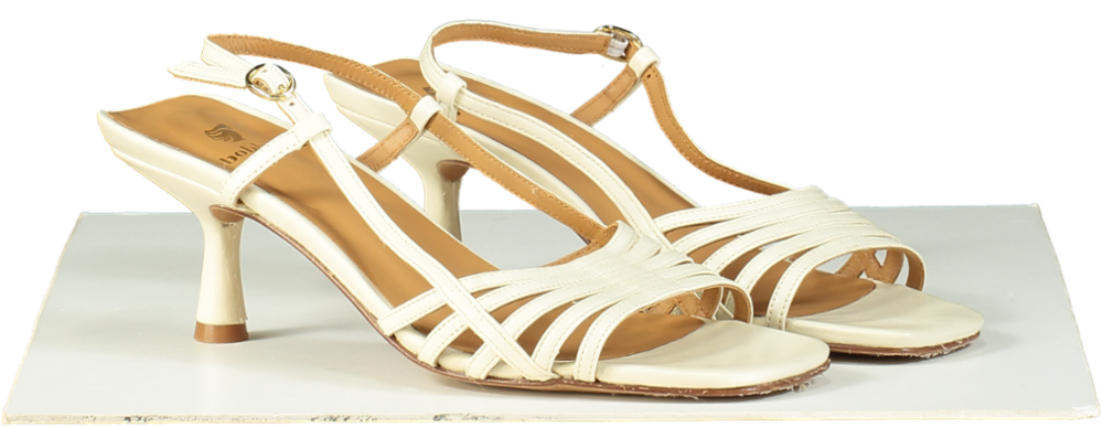 Bobbies Beige Strappy Heeled Sandals UK 8 EU 41