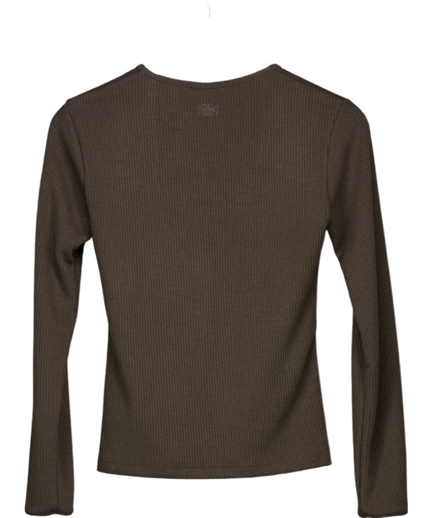 Kijun Green Belted U-neck Top UK S