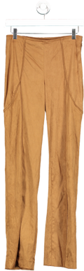 Mistress Rocks Brown Caramel Faux Suede Trousers UK S