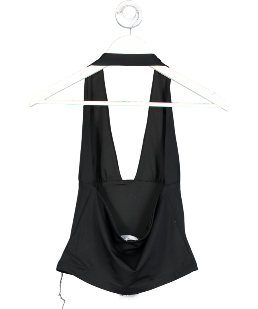 White Fox Black When I'm With You Halter Top UK M