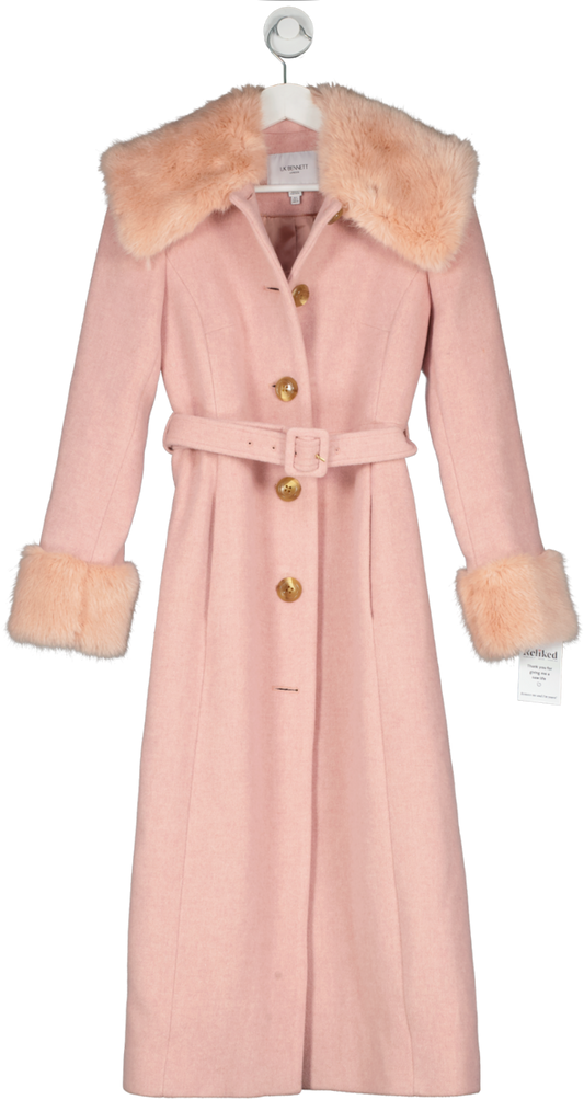 LK Bennett Bryony Pink Italian Recycled Wool Coat UK 6