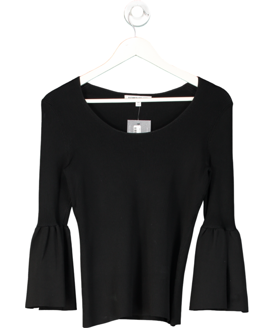 Elizabeth & James Black Bell Sleeve Top UK M