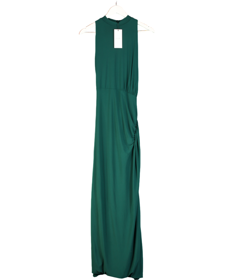 Club L Green Sleeveless Slinky Maxy Dress UK 10