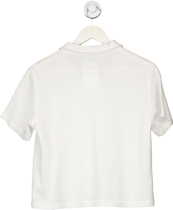 Dazy White Textured Polo Shirt