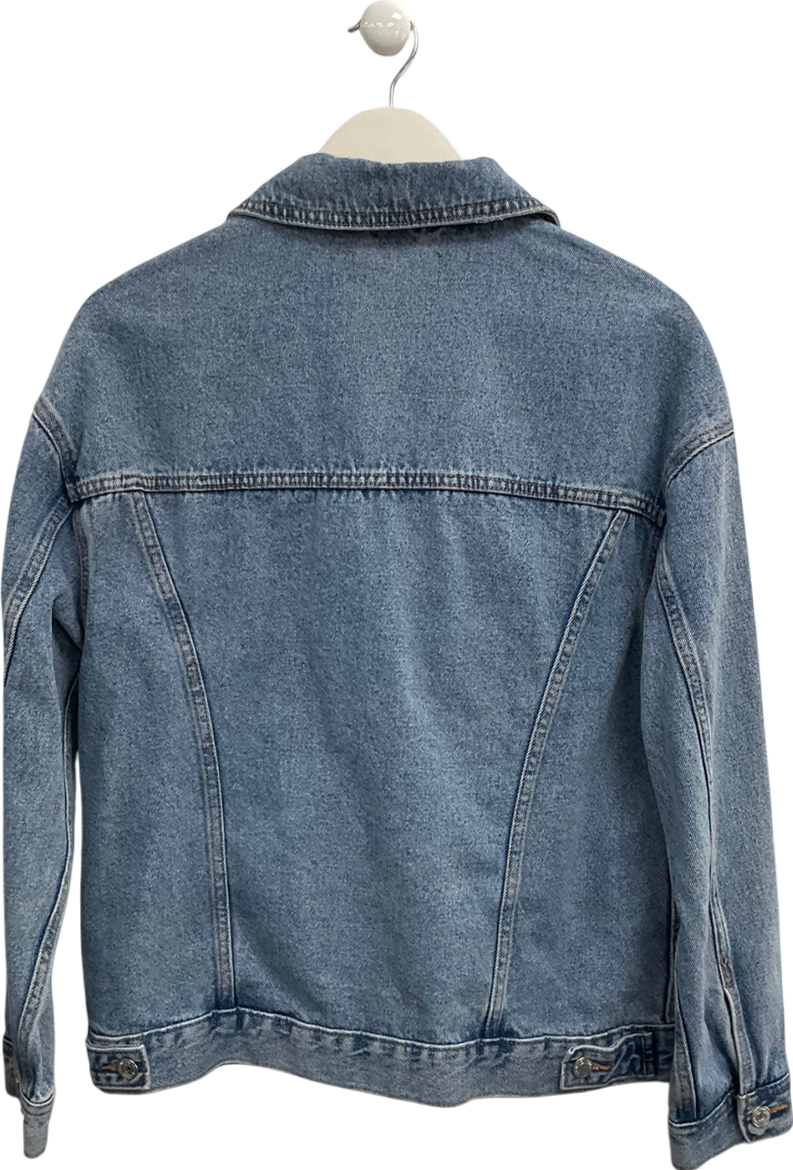 New Look Blue Oversized Denim Jacket UK 8