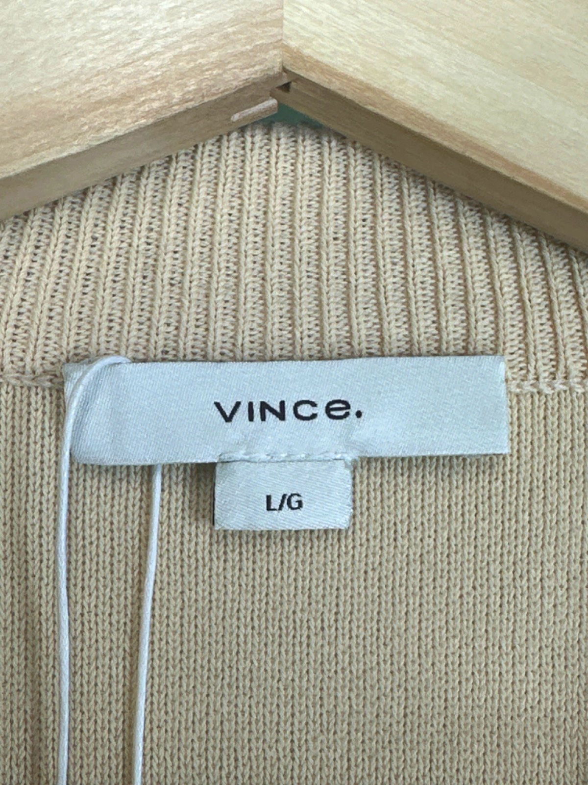 Vince Beige New Season Wool & Cashmere Blend Cardigan UK L