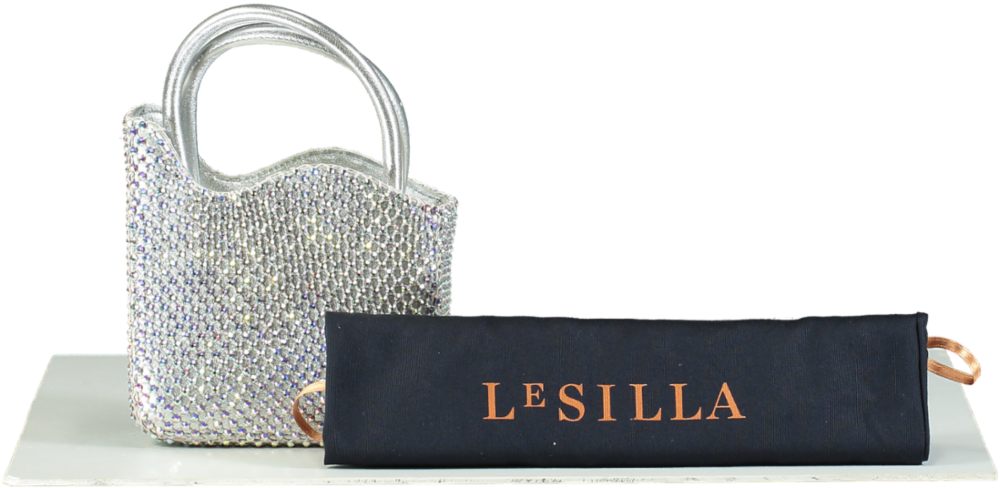 La Silla Metallic Mini Gilda Rhinestone Embellished Bag One Size