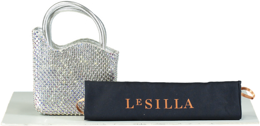 La Silla Metallic Mini Gilda Rhinestone Embellished Bag One Size