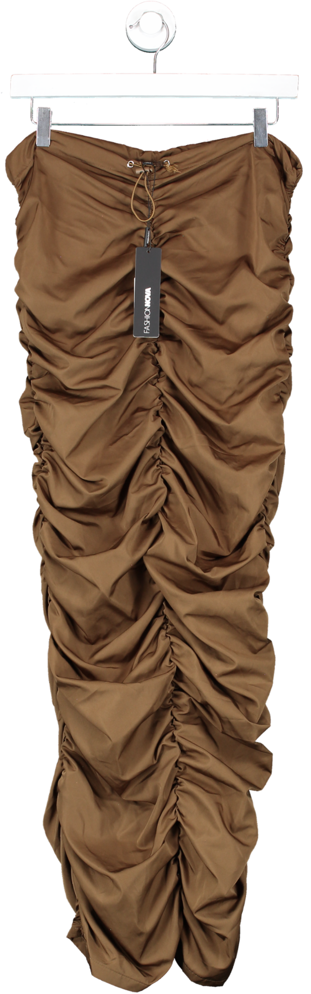 Fashion Nova Brown Rumour Mill Maxi Skirt UK 4