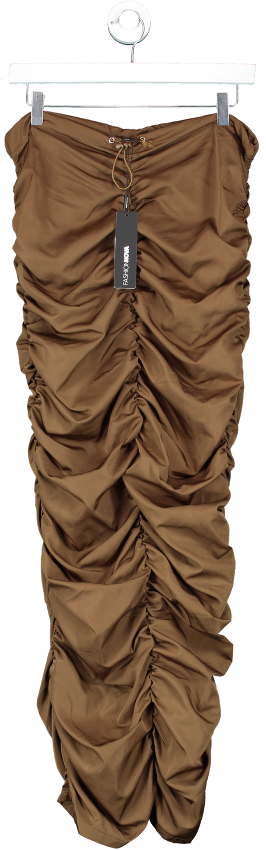 Fashion Nova Brown Rumour Mill Maxi Skirt UK 4