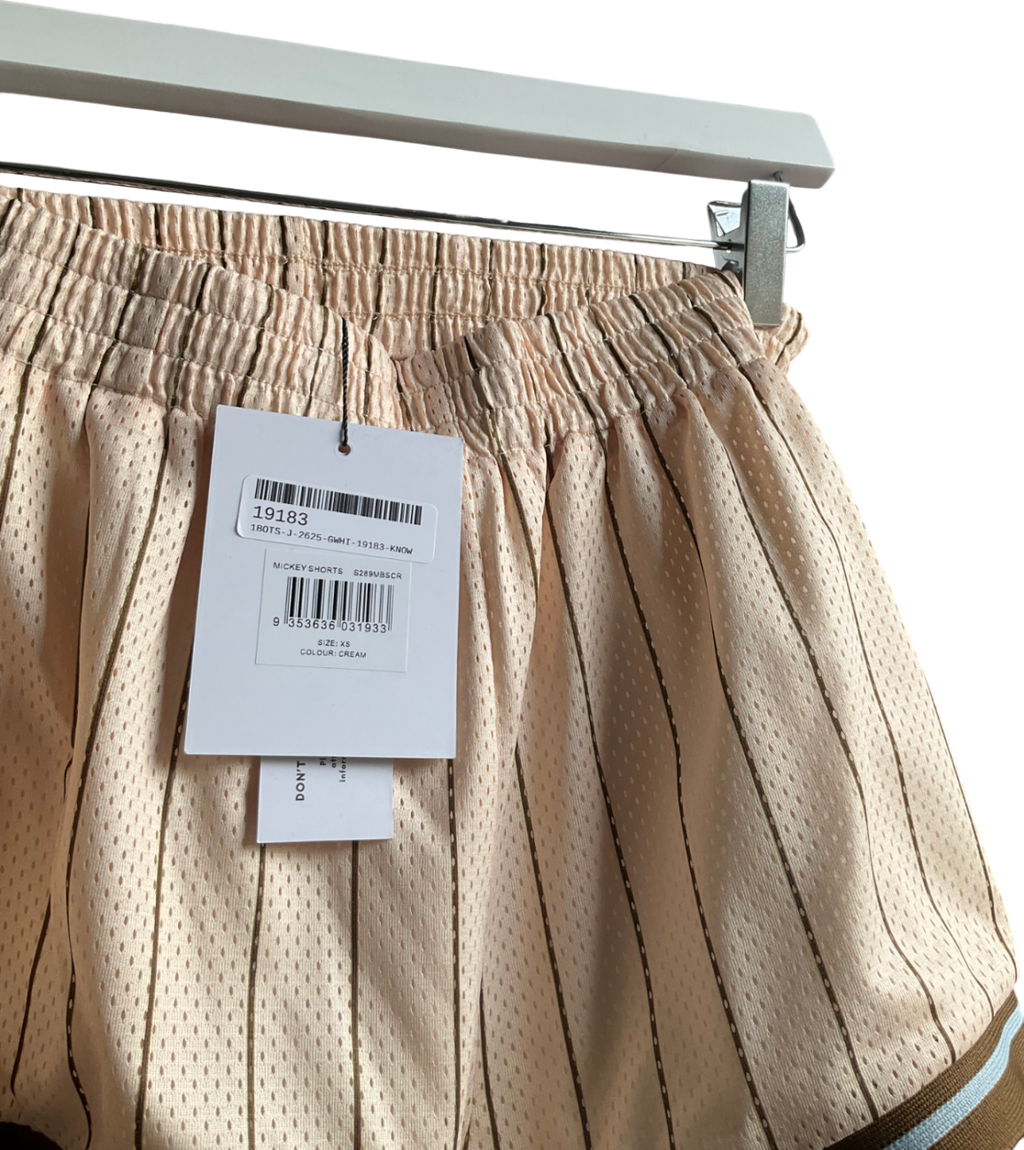 With Jean Cream Mikey Shorts UK XS