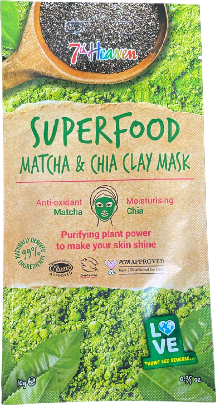 7th Heaven Superfood Matcha & Chia Clay Mask No Shade 10g