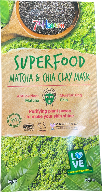 7th Heaven Superfood Matcha & Chia Clay Mask No Shade 10g