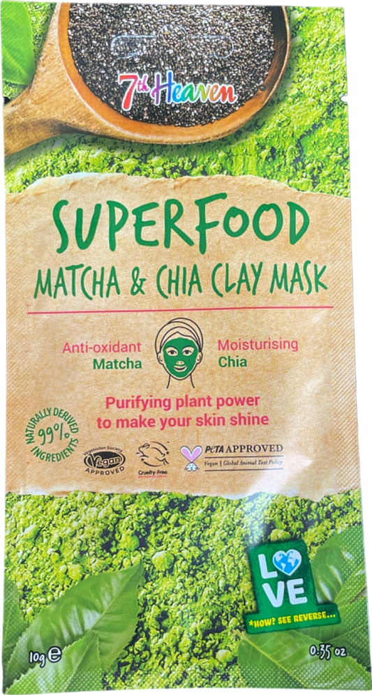 7th Heaven Superfood Matcha & Chia Clay Mask 10g