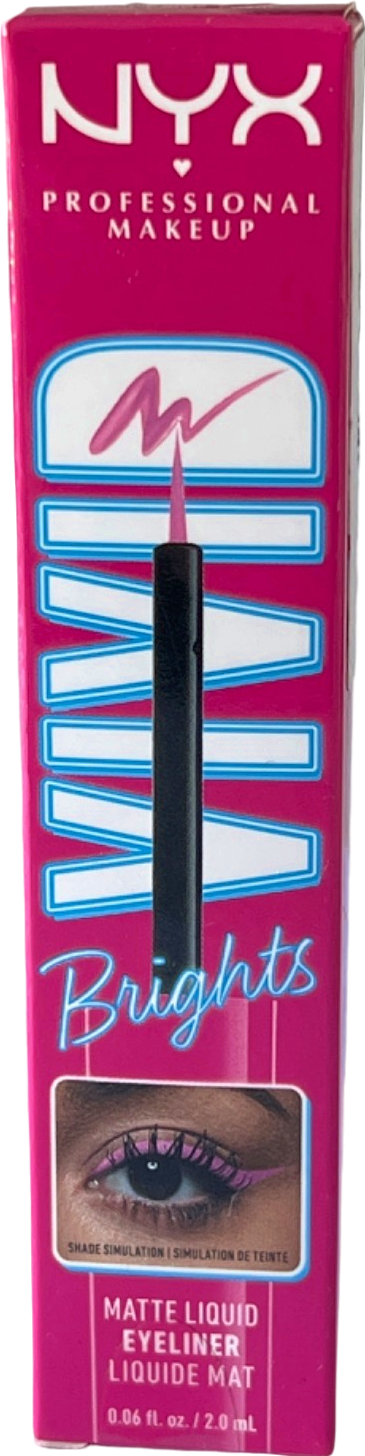 NYX Professional Makeup Vivid Brights Matte Liquid Eyeliner Don't Pink Twice 2ml