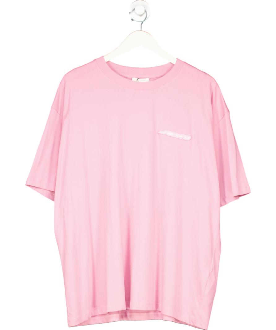 Sandro Pink Rubber Logo Patch T-shirt UK XXL