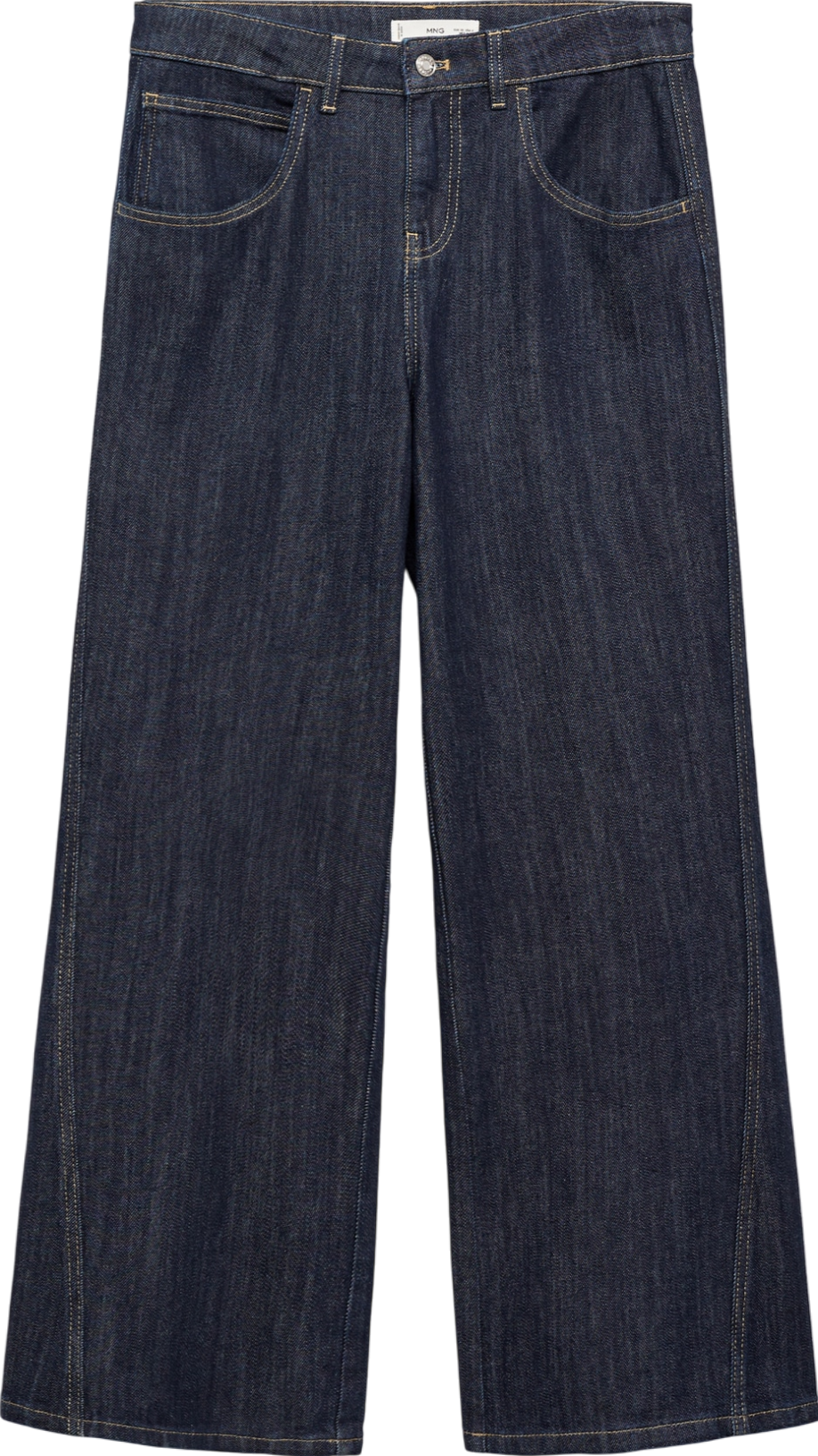 MANGO Blue Low Waist Wide Leg Jeans UK 12