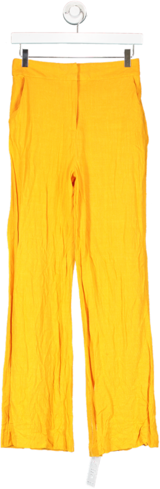 ASOS Orange Viscose And Linen Blend Trousers UK 8