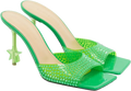 MACH & MACH Green Star Crystal-embellished Pvc Mules UK 2 EU 35