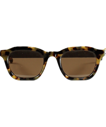 The Attico Brown Haynes D-frame Square Sunglasses In Tortoiseshell