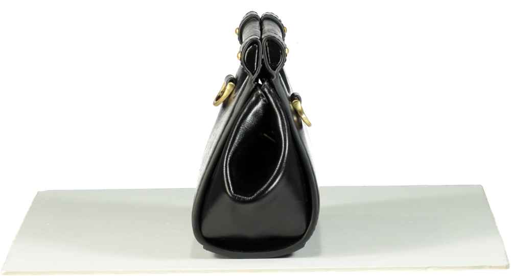 Sancia Black Leather Handbag