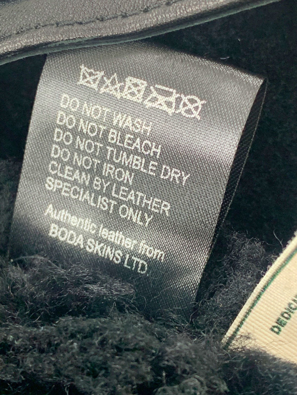 Boda Skins Black Leather Jacket UK M