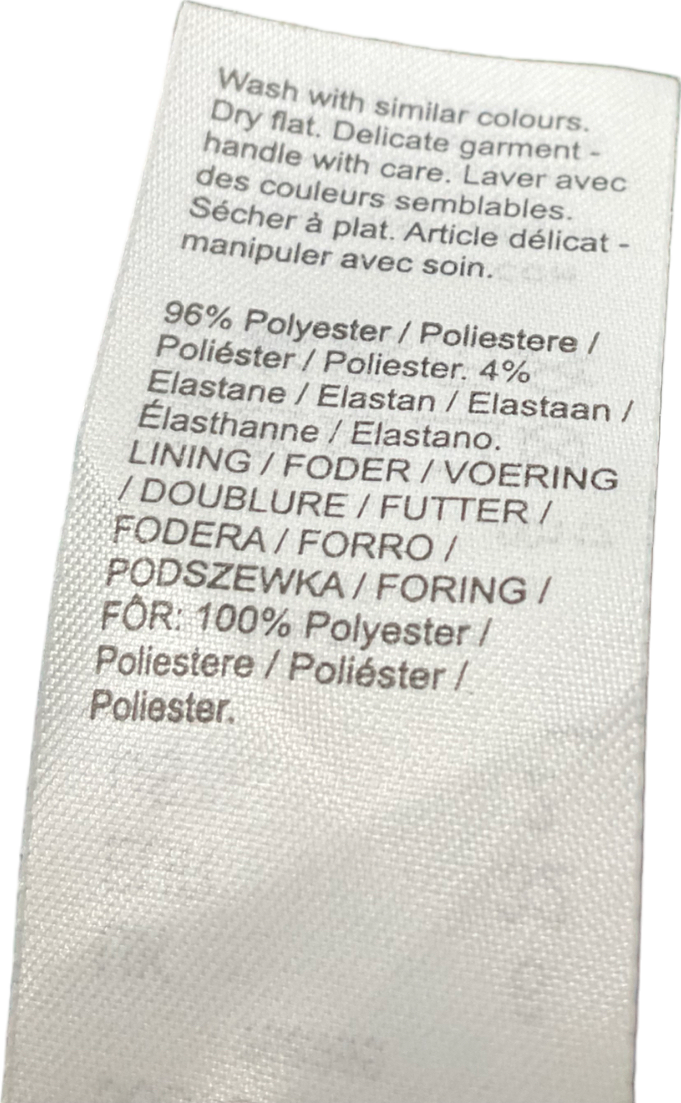 River Island Black Satin Cargo Trousers UK 6