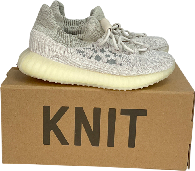 Yeezy White Boost 350 V2 Cmpct Infants 'slate Bone' Trainers UK 9.5 EU 27 👼