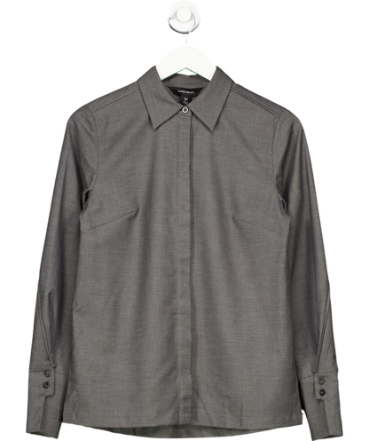 Karen Millen Grey Wool Blend Shirt UK 6