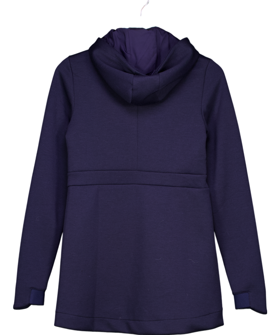 gymshark Blue Longline Zip Up Hoodie UK XS