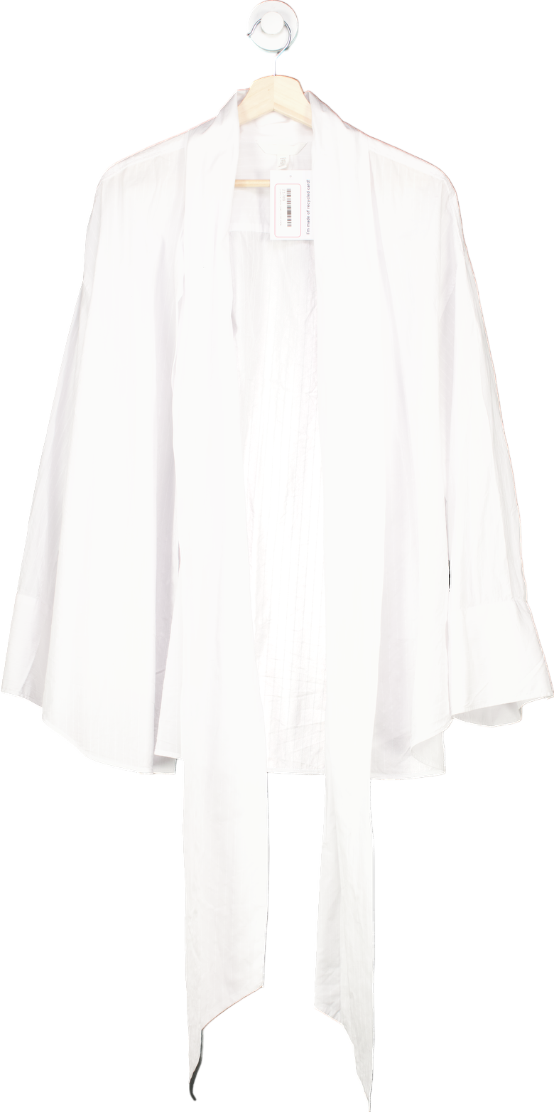 H&M White Long Sleeve Shirt EUR XL